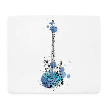 gitarre musik band rock noten konzert spielen cool - Mousepad (Querformat) - Weiß - Vorne