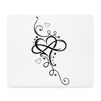 Tribal Heart with large infinity loop - Mouse Pad (horizontal) - white - Front
