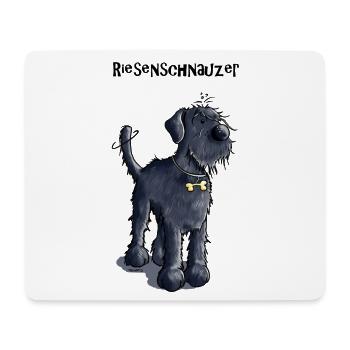 Süßer Riesenschnauzer - Mousepad (Querformat) - Weiß - Vorne