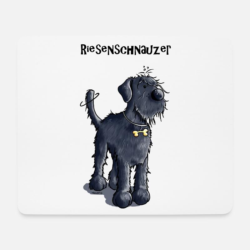 Süßer Riesenschnauzer - Mousepad (Querformat) - Weiß