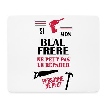 Belle Beau-Frère / Belle-Sœur / Beau Frere / Belle - Tapis de souris (format paysage) - blanc - Devant