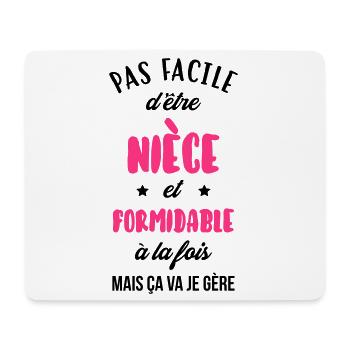 Nichte / Neffe / Onkel / Tante - Mousepad (Querformat) - Weiß - Vorne
