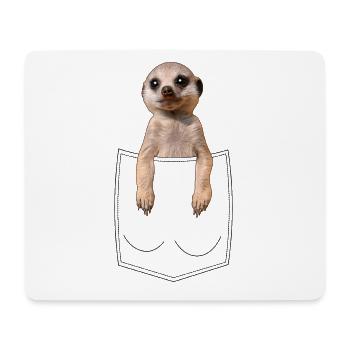 Erdmännchen Meerkat Brusttasche Pocket Bestseller - Mouse Pad (horizontal) - white - Front
