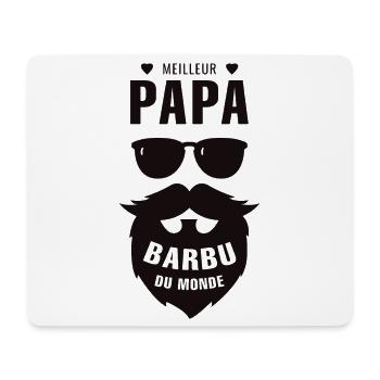 Bester bärtiger Papa der Welt, Papa-Geschenk, Humor - Mousepad (Querformat) - Weiß - Vorne