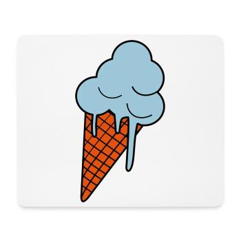 Fonte des glaces - Tapis de souris (format paysage) - blanc - Devant