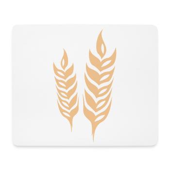 gerste getreide symbol Weizen Logo icon vector - Mousepad (Querformat) - Weiß - Vorne