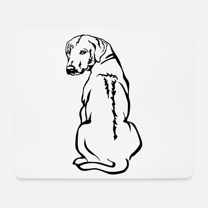 Rhodesian Ridgeback - Mousepad (Querformat) - Weiß