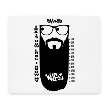 So lange kenne ich meine Frau schon - Mousepad (Querformat) - Weiß - Vorne