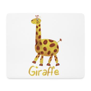 Giraffe – Süßes Tiermotiv 🦒💛 - Mousepad (Querformat) - Weiß - Vorne