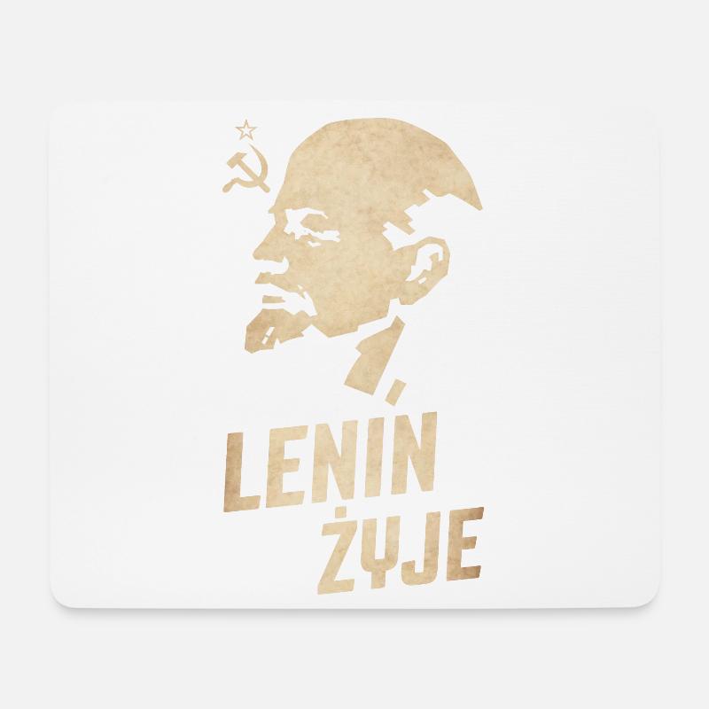 Lenin lebt - Mousepad (Querformat) - Weiß