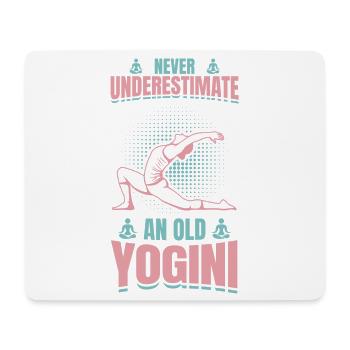 Grand-mère de yoga - Tapis de souris (format paysage) - blanc - Devant