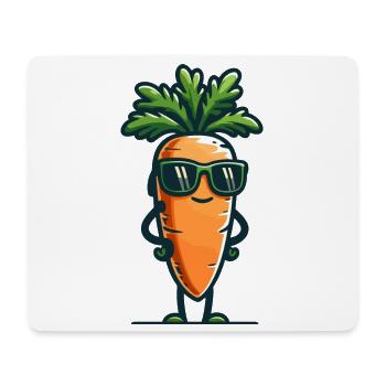 Carrot Couture: Das Trendsetter-Veggie - Mousepad (Querformat) - Weiß - Vorne