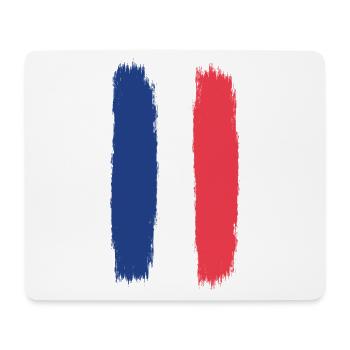 Drapeau Francey, Viva France, symbole d’unité - Tapis de souris (format paysage) - blanc - Devant