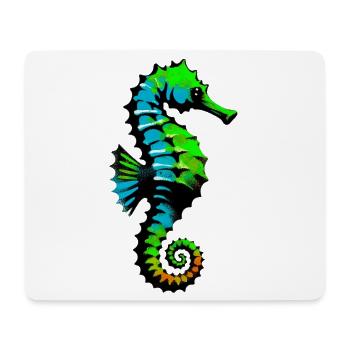 Hippocampe - Tapis de souris (format paysage) - blanc - Devant