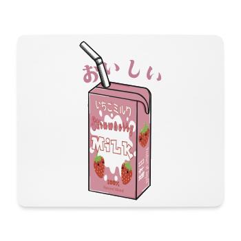 Lait de fraise japonais - Tapis de souris (format paysage) - blanc - Devant