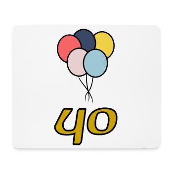 40. 40 YEARS. 40th ANNIVERSARY. 40 YEARS ANNIVERSARY. - Mouse Pad (horizontal) - white - Front