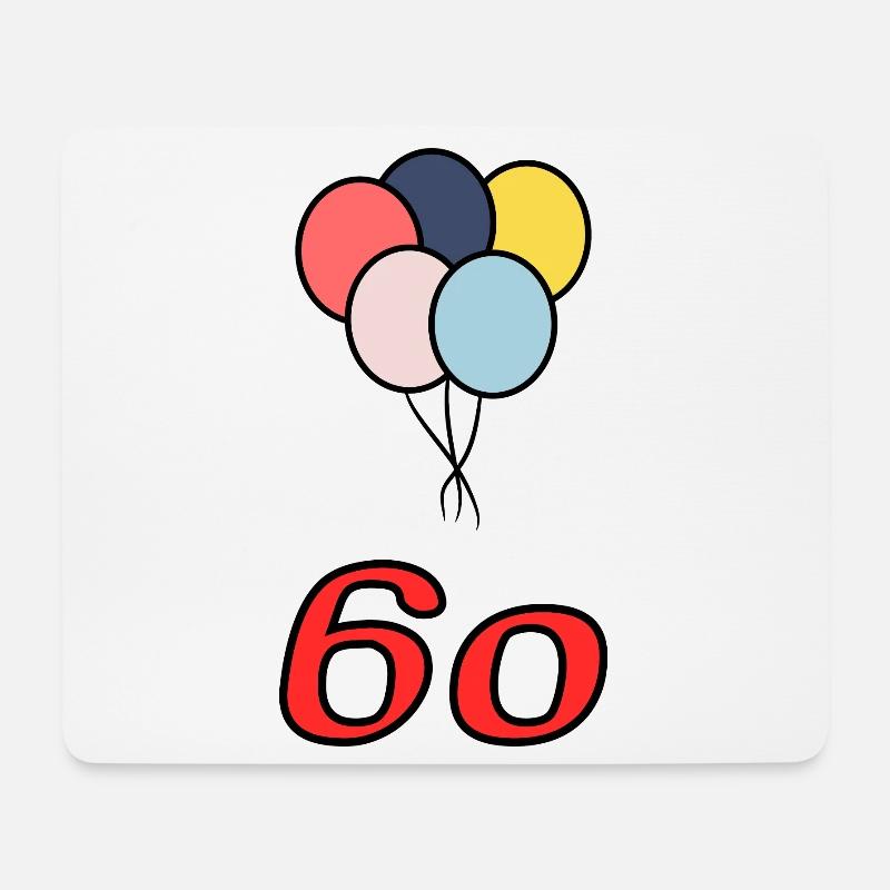 60. 60 JAHRE. 60-JÄHRIGES JUBILÄUM. 60. GEBURTSTAG. - Mousepad (Querformat) - Weiß