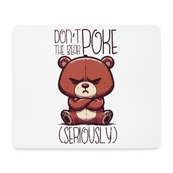 Serious Teddy - Mouse Pad (horizontal) - white - Front