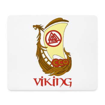 Wikingerschiff - Mousepad (Querformat) - Weiß - Vorne