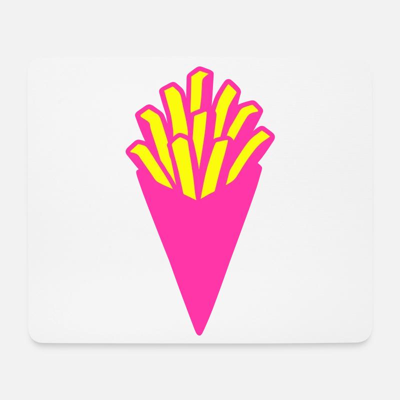 Pop-Art Pommes - Mousepad (Querformat) - Weiß