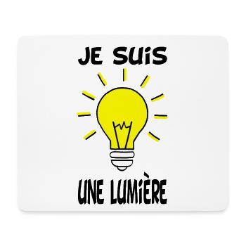 Je suis une lumière - Tapis de souris (format paysage) - blanc - Devant
