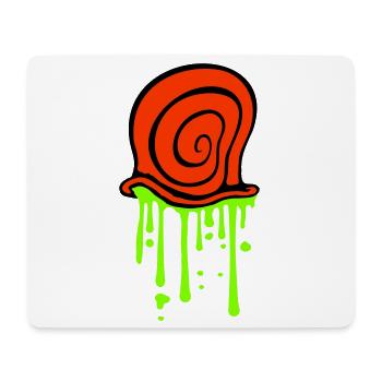 Coquille d’escargot, escargot, boue, dégoûtant, visqueux - Tapis de souris (format paysage) - blanc - Devant