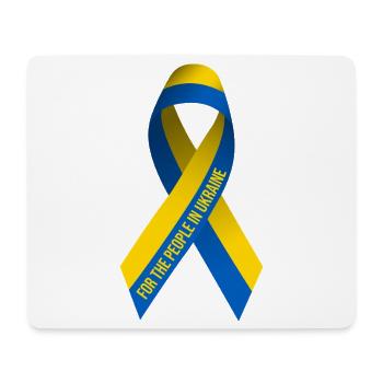 Friedenszeichen für die Menschen in der Ukraine - Mousepad (Querformat) - Weiß - Vorne