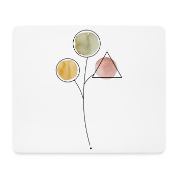 Watercolor Floral Lines - Mouse Pad (horizontal) - white - Front