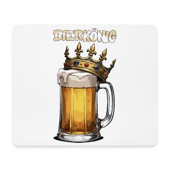 Bierkönig Krug Krone Bierzelt King saufen - Mousepad (Querformat) - Weiß - Vorne