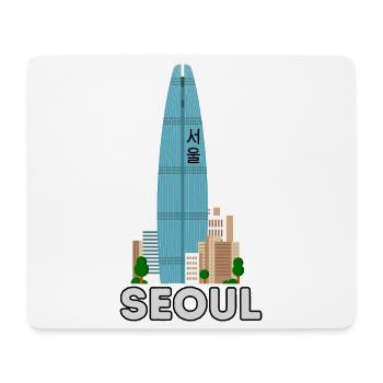 SEOUL Skyline – Modern City Design - Mouse Pad (horizontal) - white - Front