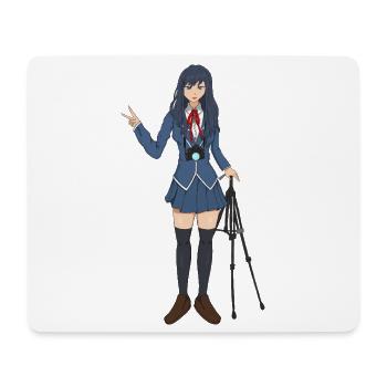 Just a Girl Who Loves Photography Kawaii Anime Gir - Mouse Pad (horizontal) - white - Front
