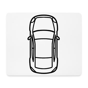 voiture - Tapis de souris (format paysage) - blanc - Devant