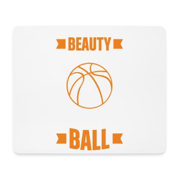 La beauté du basket réside dans la conception du ballon - Tapis de souris (format paysage) - blanc - Devant