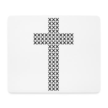 Kreuzstichmuster - Mousepad (Querformat) - Weiß - Vorne