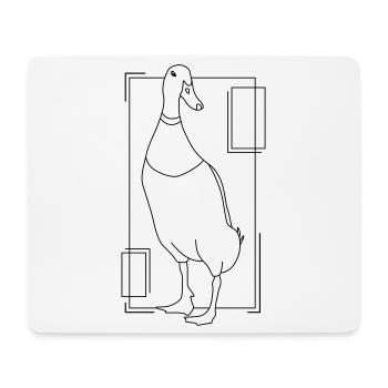Runner duck in geometric design - Mouse Pad (horizontal) - white - Front