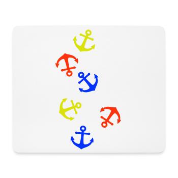 Anker Bunt - Mousepad (Querformat) - Weiß - Vorne
