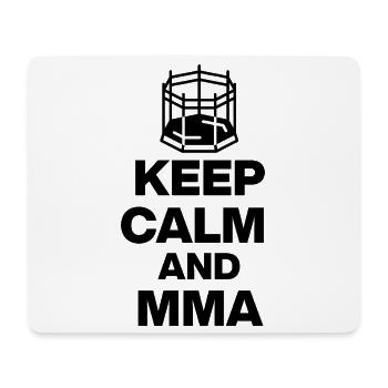 KEEP CALM AND MMA, OCTAGON FIGHT! NEANDERTHALS - Mouse Pad (horizontal) - white - Front