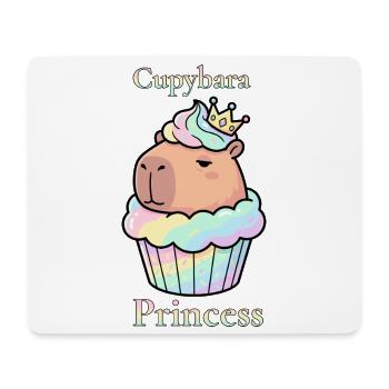 Cupybara Princess Capybara Cupcake with Crown - Mouse Pad (horizontal) - white - Front