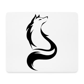 Artistic wolf, wild animal symbol - Mouse Pad (horizontal) - white - Front