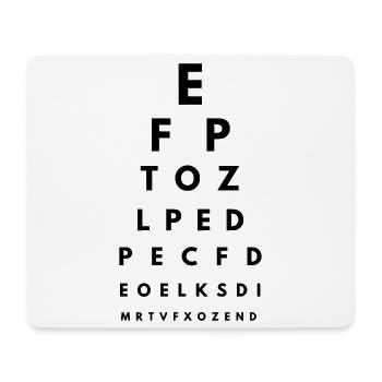 vision test 2 - Tapis de souris (format paysage) - blanc - Devant