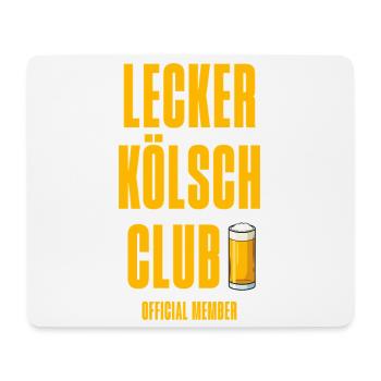 Lecker Kölsch Club Design Membre Officiel - Tapis de souris (format paysage) - blanc - Devant