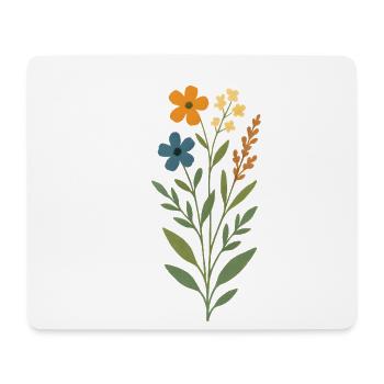 Watercolor Bouquet - Mouse Pad (horizontal) - white - Front
