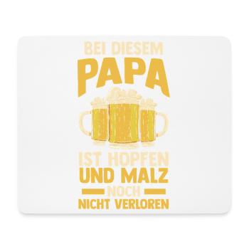 Bier Vater Vatertag Papa - Mousepad (Querformat) - Weiß - Vorne