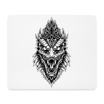 Dragon Impérial Totem Mythologique Blanc et Noir - Tapis de souris (format paysage) - blanc - Devant