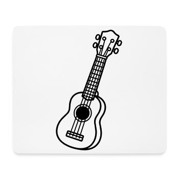 Ukulele - Mousepad (Querformat) - Weiß - Vorne