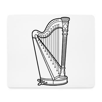 Harpe - Tapis de souris (format paysage) - blanc - Devant