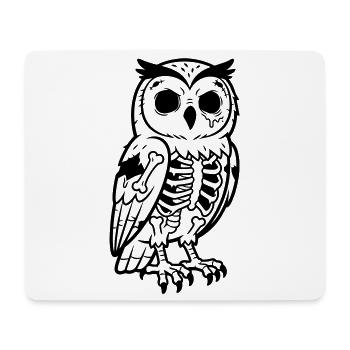 Chouette Zombie - Tapis de souris (format paysage) - blanc - Devant