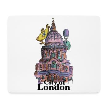 London Sketch: City Landmark Palette - Mousepad (Querformat) - Weiß - Vorne