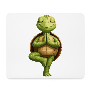 Zen Schildkröte im Gleichgewicht - Mousepad (Querformat) - Weiß - Vorne