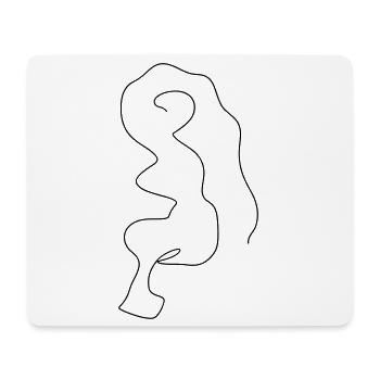 Chaotische Line-Art 1 - Mousepad (Querformat) - Weiß - Vorne